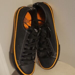 Harley-Davidson Black Sneakers with Orange Trim